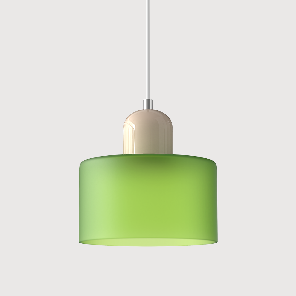 Moderní lampa s barevným sklem a geometrickým tvarem 14