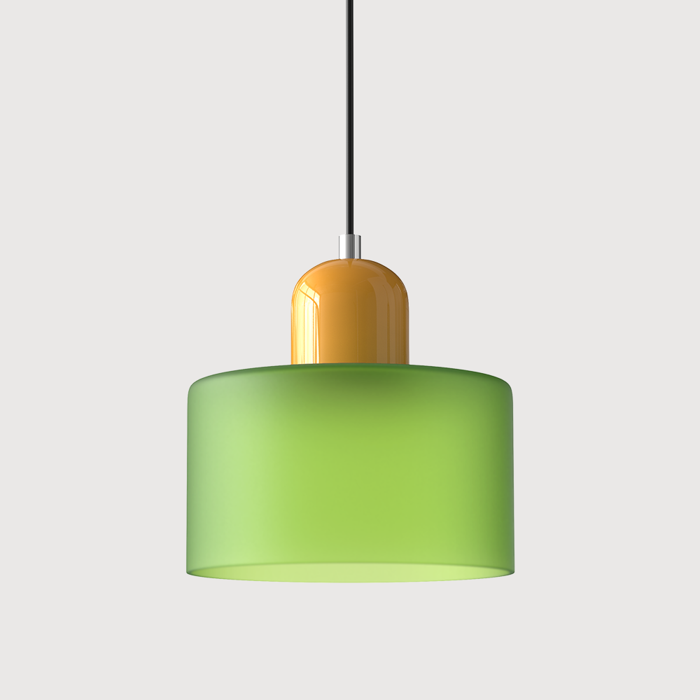 Moderní lampa s barevným sklem a geometrickým tvarem 17