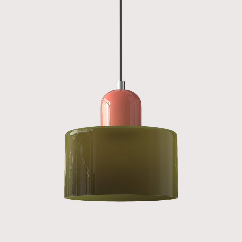 Moderní lampa s barevným sklem a geometrickým tvarem 21