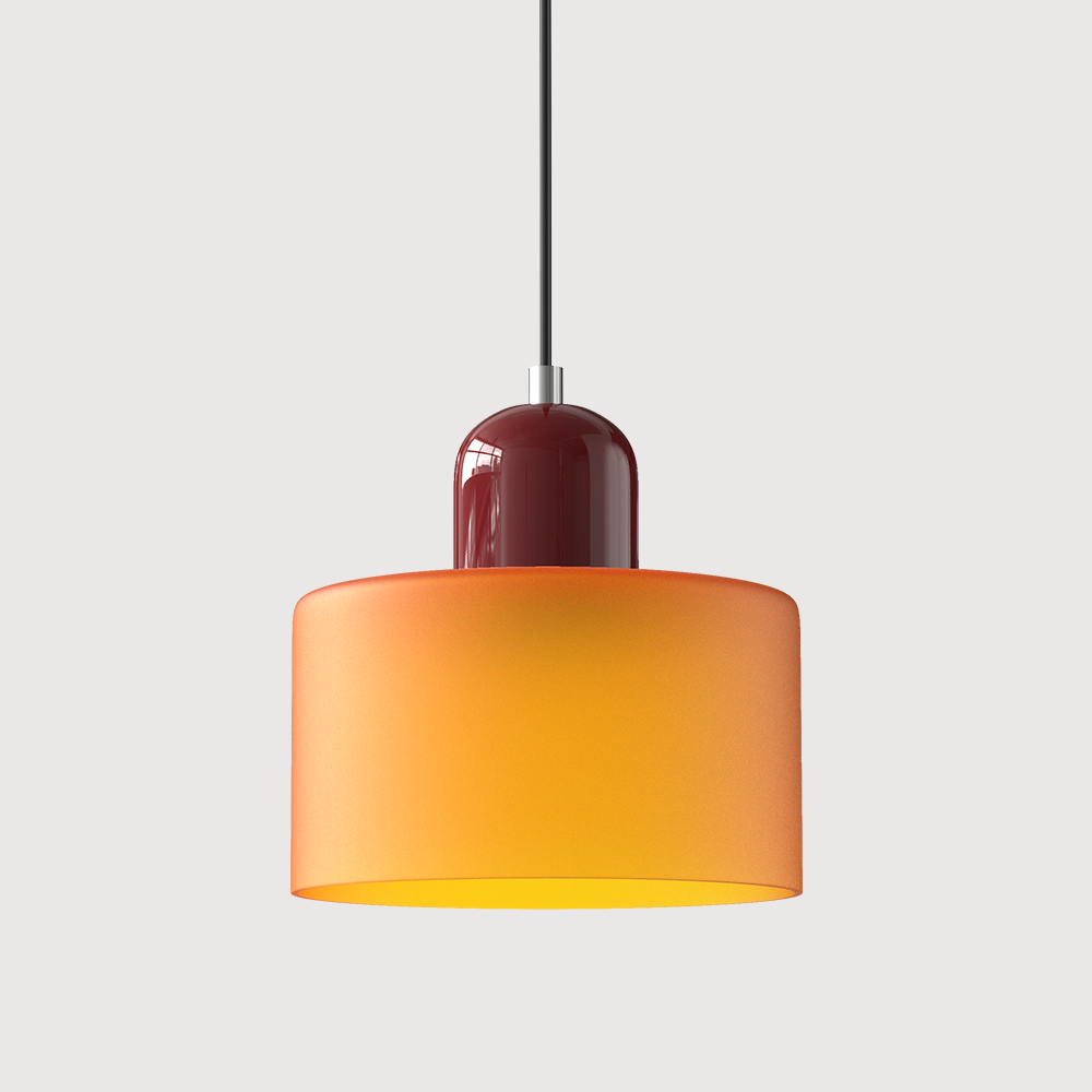 Moderní lampa s barevným sklem a geometrickým tvarem 26
