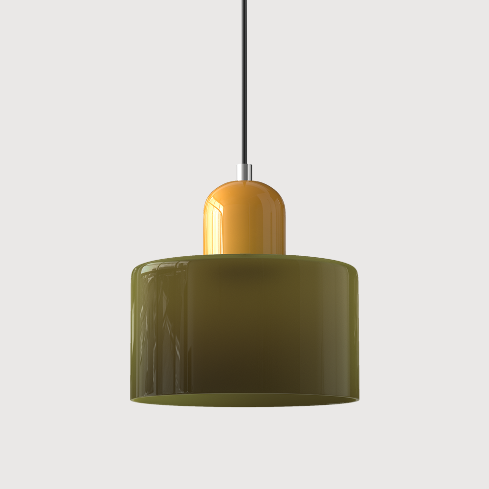 Moderní lampa s barevným sklem a geometrickým tvarem 33