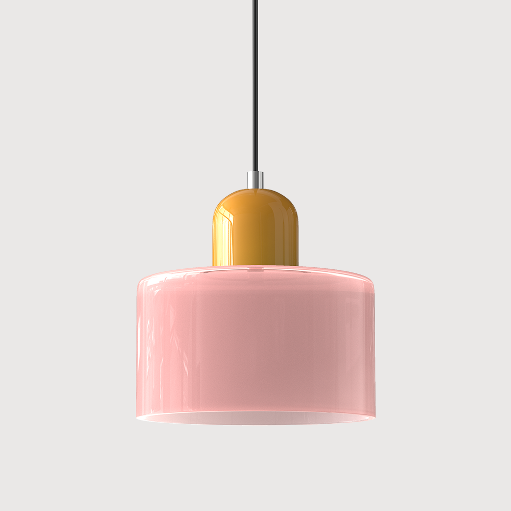 Moderní lampa s barevným sklem a geometrickým tvarem 36