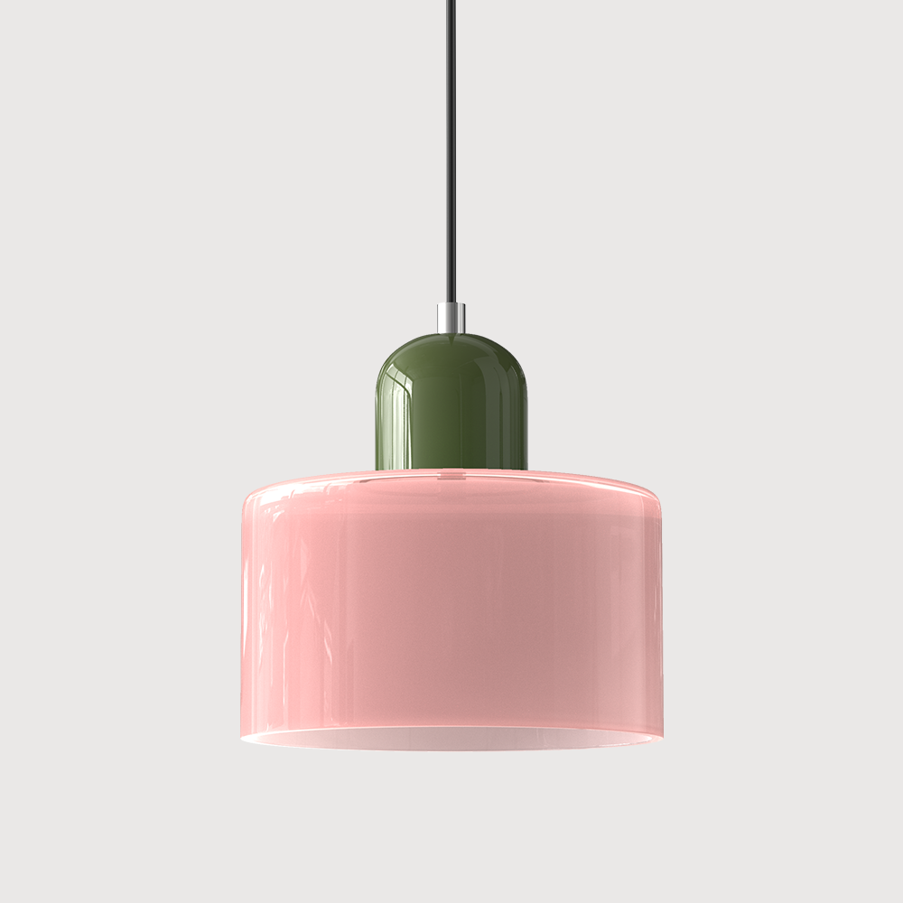Moderní lampa s barevným sklem a geometrickým tvarem 37