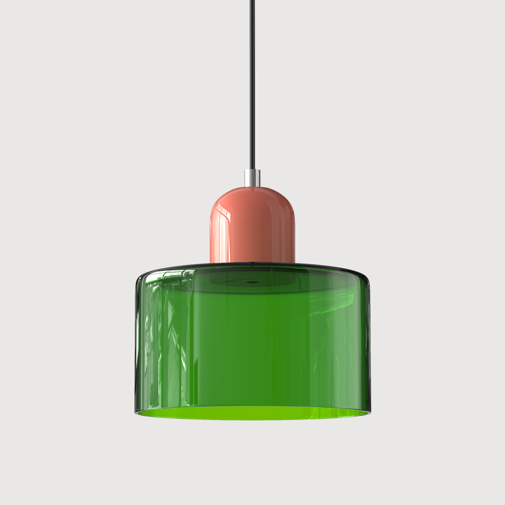 Moderní lampa s barevným sklem a geometrickým tvarem 42