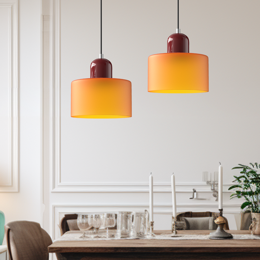 Moderní lampa s barevným sklem a geometrickým tvarem 5