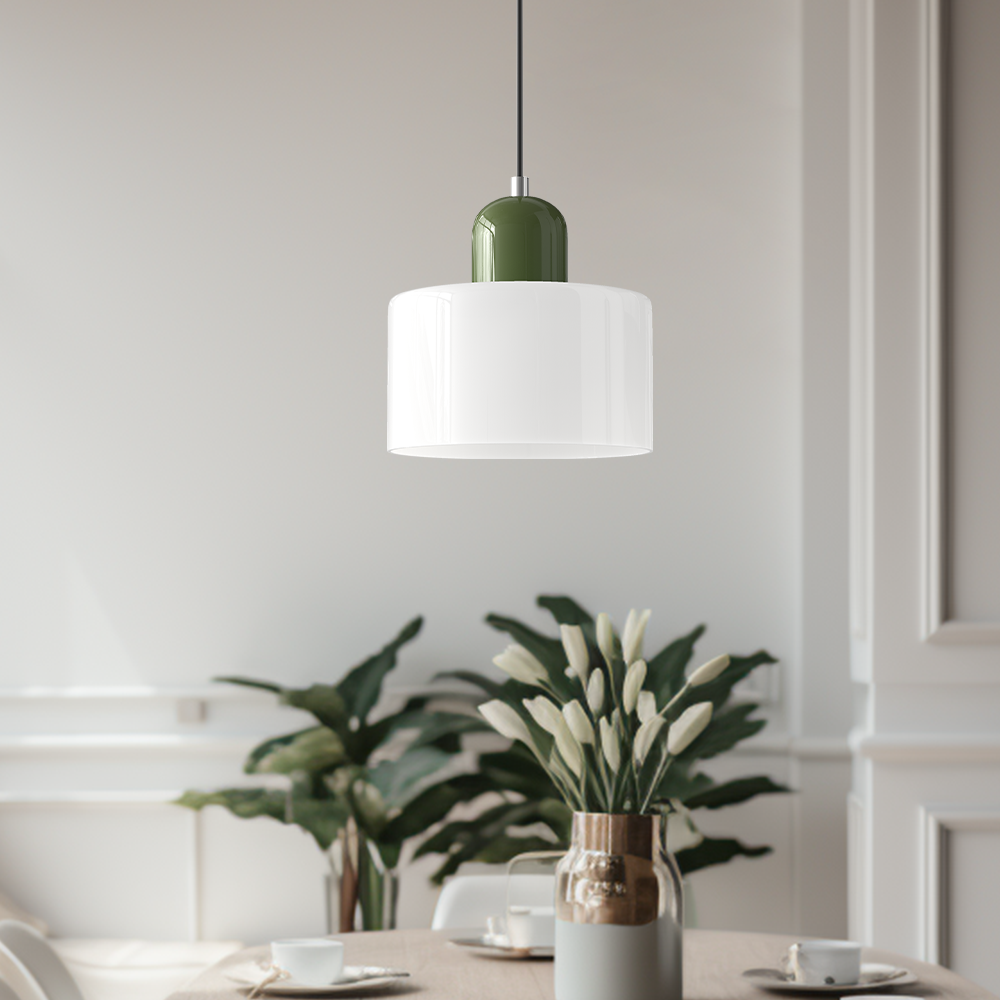 Moderní lampa s barevným sklem a geometrickým tvarem 6