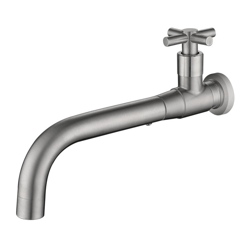 Moderní nástěnná koupelnová baterie z nerezové oceli s otočným výtokem a jednou rukojetí – elegantní design 0