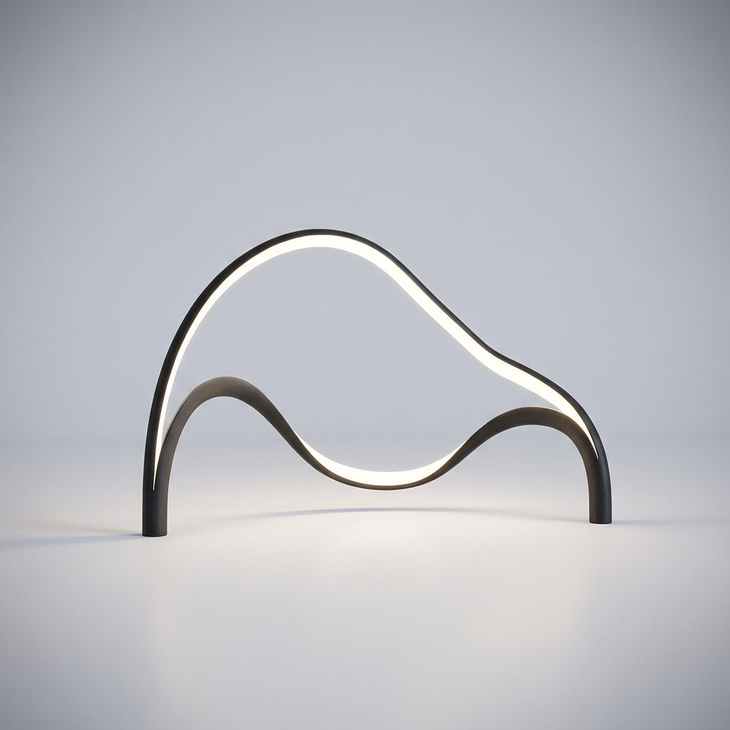 Moderní stolní lampa s integrovaným LED světlem – kompaktní design pro použití u postele nebo na stůl – kovová a akrylová povrchová úprava 1