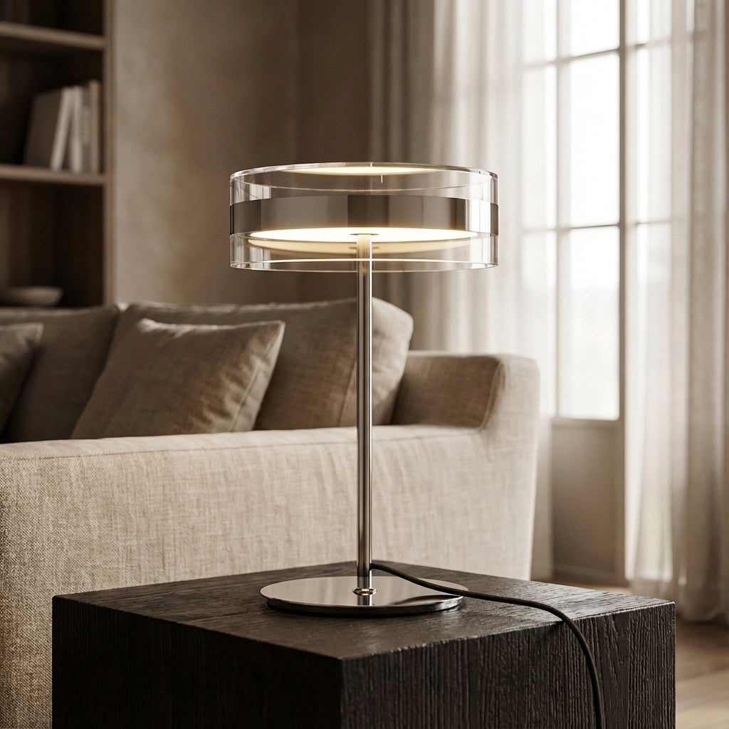 Moderní válcová stolní lampa s vyřezávaným stínidlem – elegantní stolní lampy do obývacího pokoje, měkké světlo, minimalistický design 1