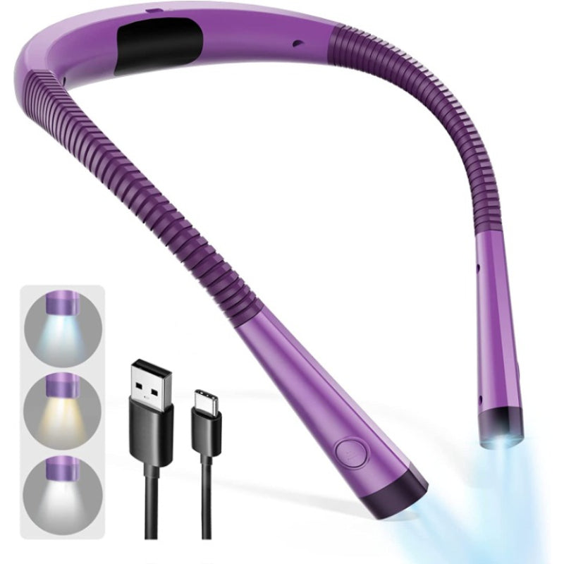 Nastavitelná LED čtecí lampička s dobíjecí baterií a ergonomickým designem pro pohodlné čtení – 6 úrovní jasu 1