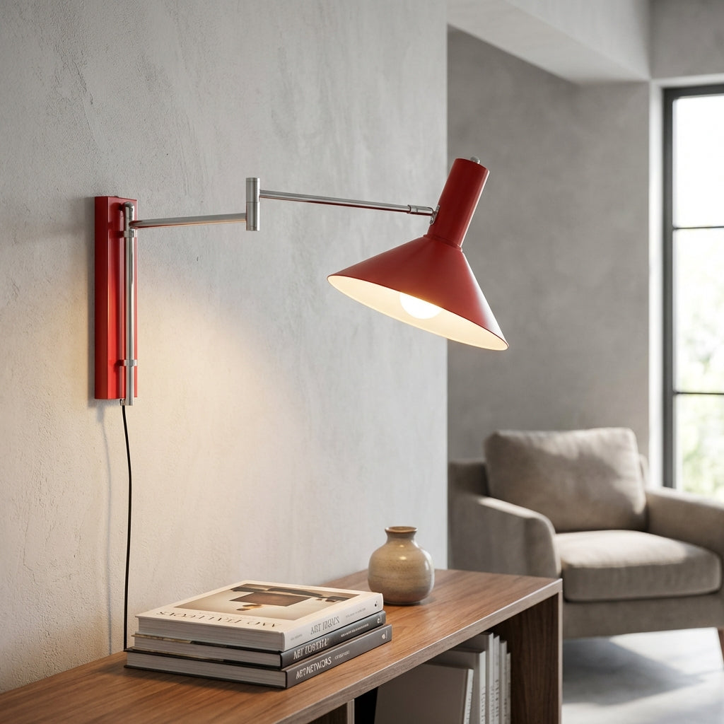 Nastavitelná nástěnná lampa se zásuvným designem – moderní kovové nástěnné osvětlení pro současné prostory 1