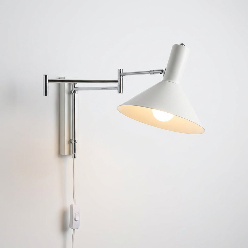 Nastavitelná nástěnná lampa se zásuvným designem – moderní kovové nástěnné osvětlení pro současné prostory 7