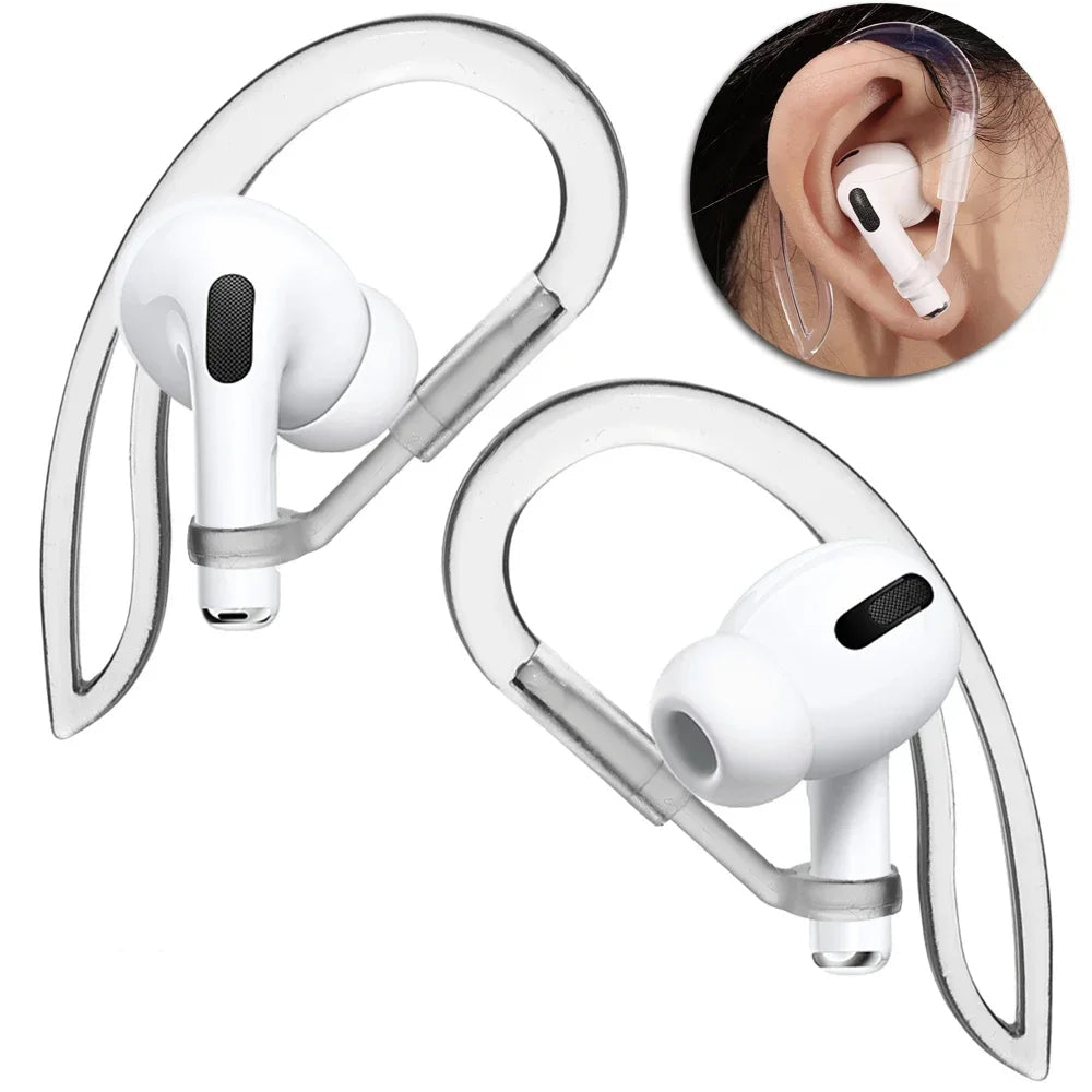 Nastavitelné silikonové ušní háčky pro AirPods 1/2, protiskluzové sportovní příslušenství 3