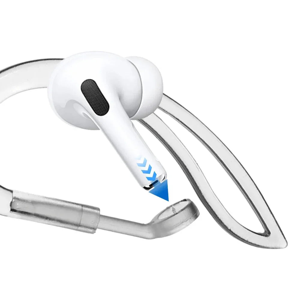 Nastavitelné silikonové ušní háčky pro AirPods 1/2, protiskluzové sportovní příslušenství 4