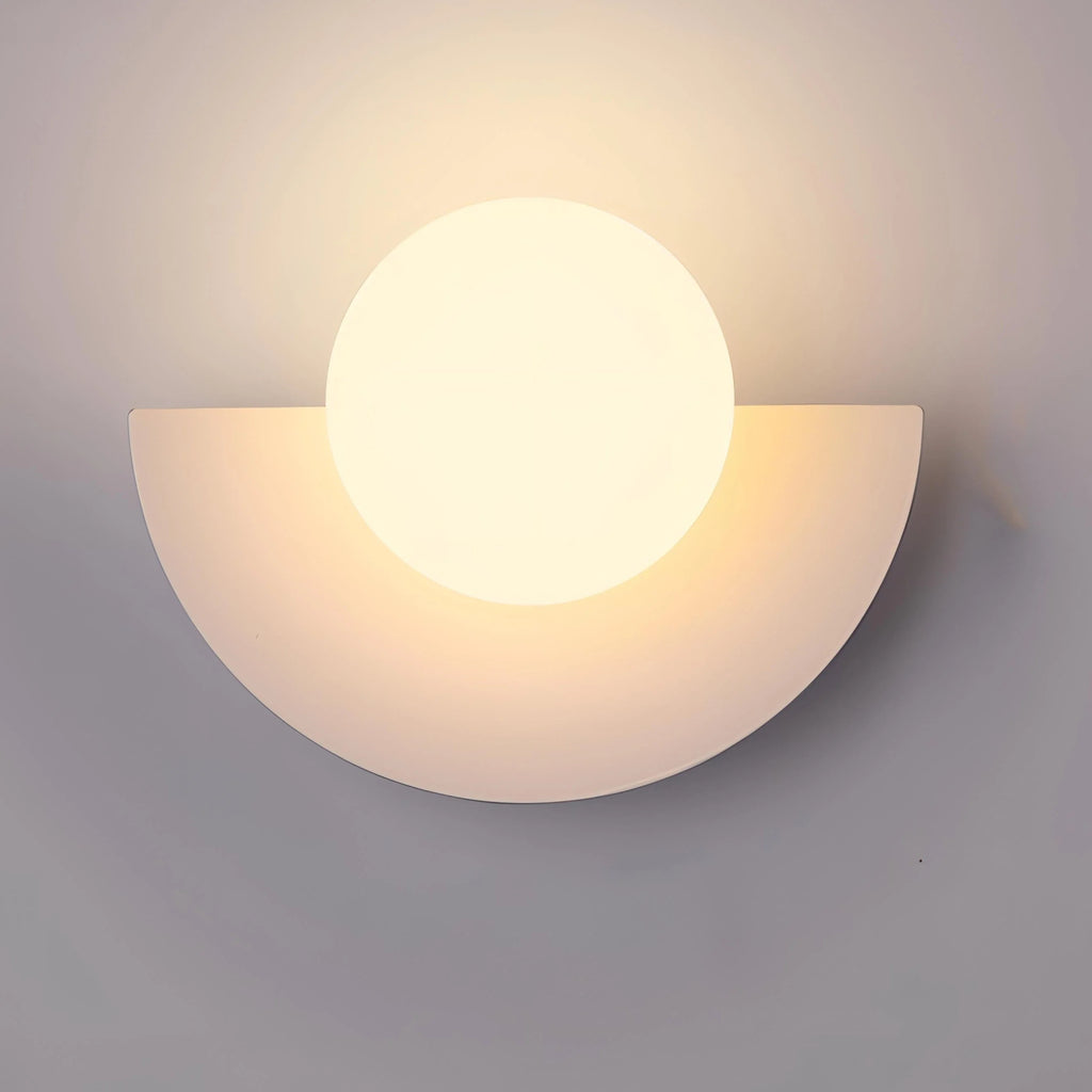 Nástěnná lampa LED v půlkruhovém designu ve stylu mid-century, vícebarevná, rozměry 6