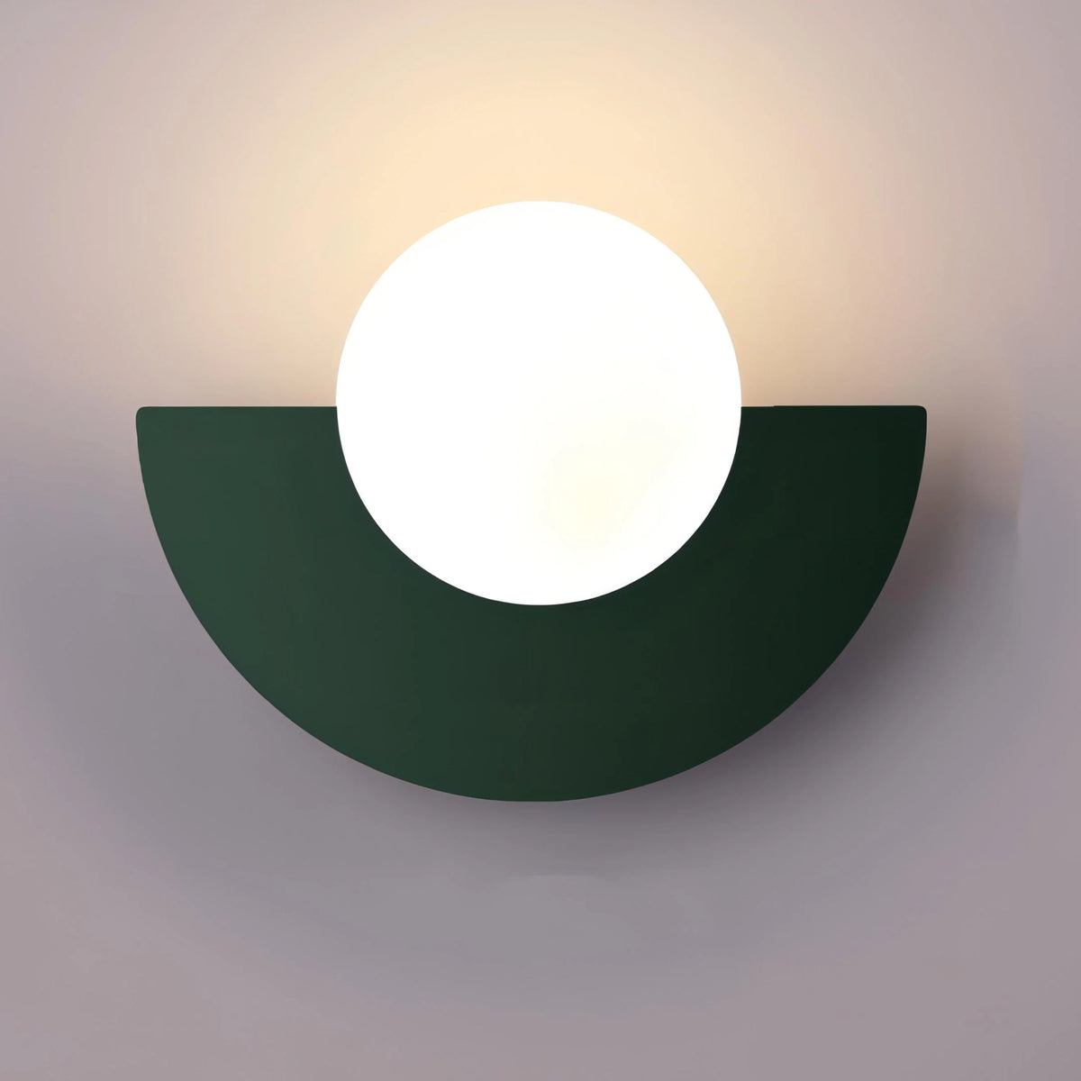 Nástěnná lampa LED v půlkruhovém designu ve stylu mid-century, vícebarevná, rozměry 7