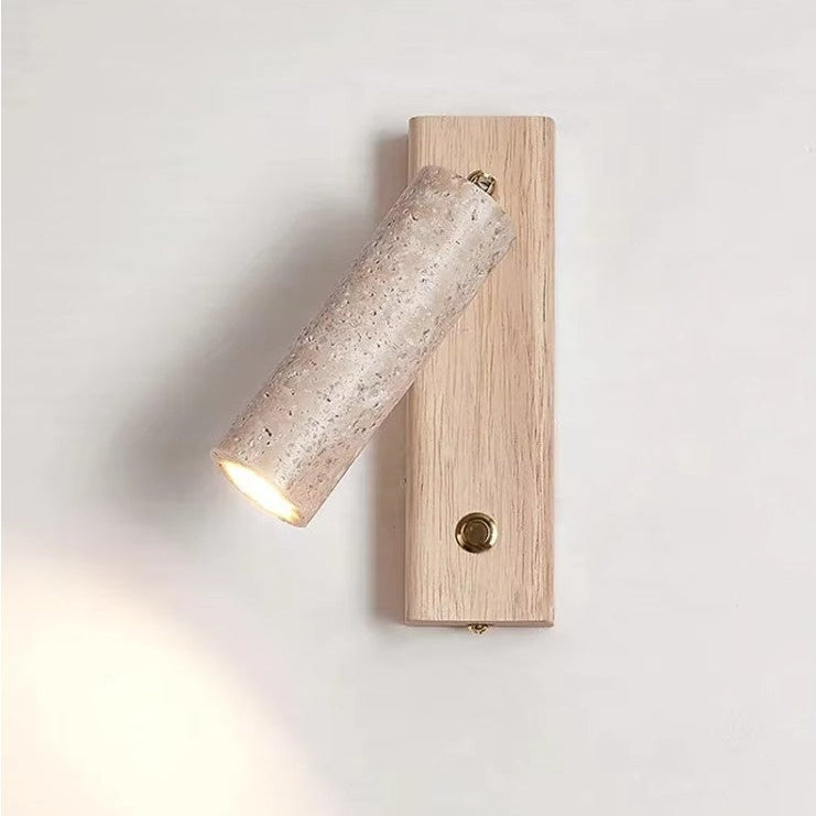 Nástěnná lampa s nastavitelným reflektorem a travertinovým stínítkem, minimalistický design pro modern 1