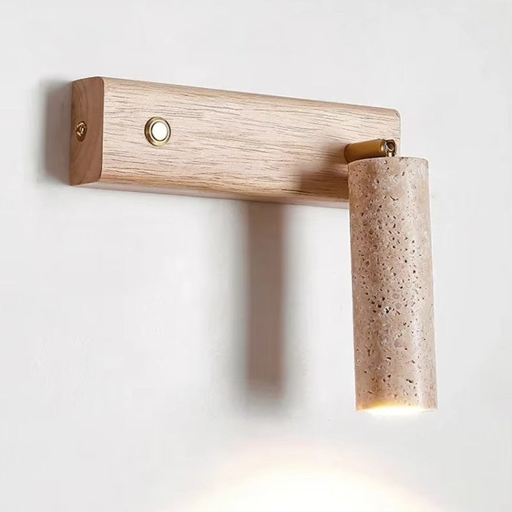 Nástěnná lampa s nastavitelným reflektorem a travertinovým stínítkem, minimalistický design pro modern 4