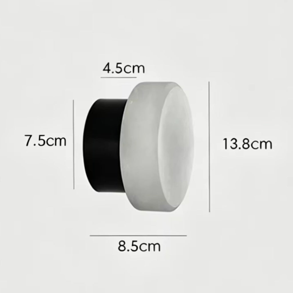 Nástěnná lampa s vestavěnou LED z mramoru a hliníku, moderní design pro elegantní osv 8
