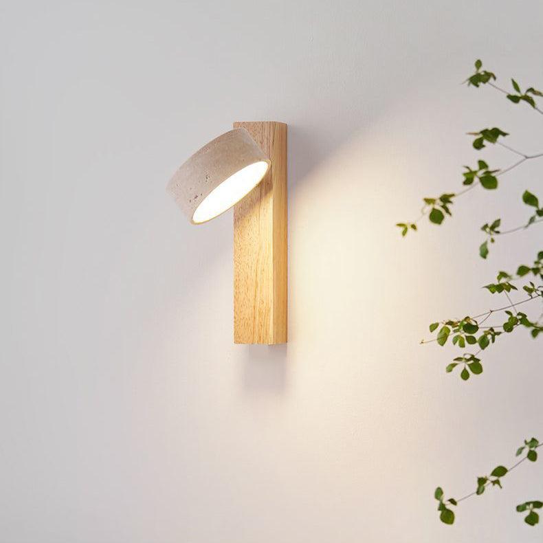 Nástěnná lampa z travertinu v barvě slonoviny 5