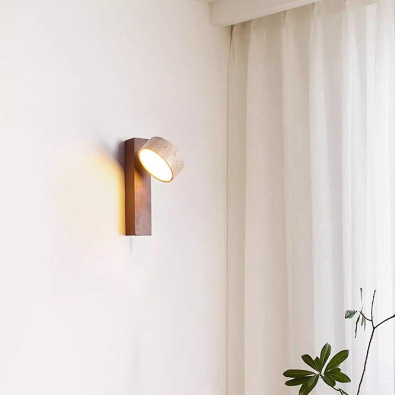 Nástěnná lampa z travertinu v barvě slonoviny 7