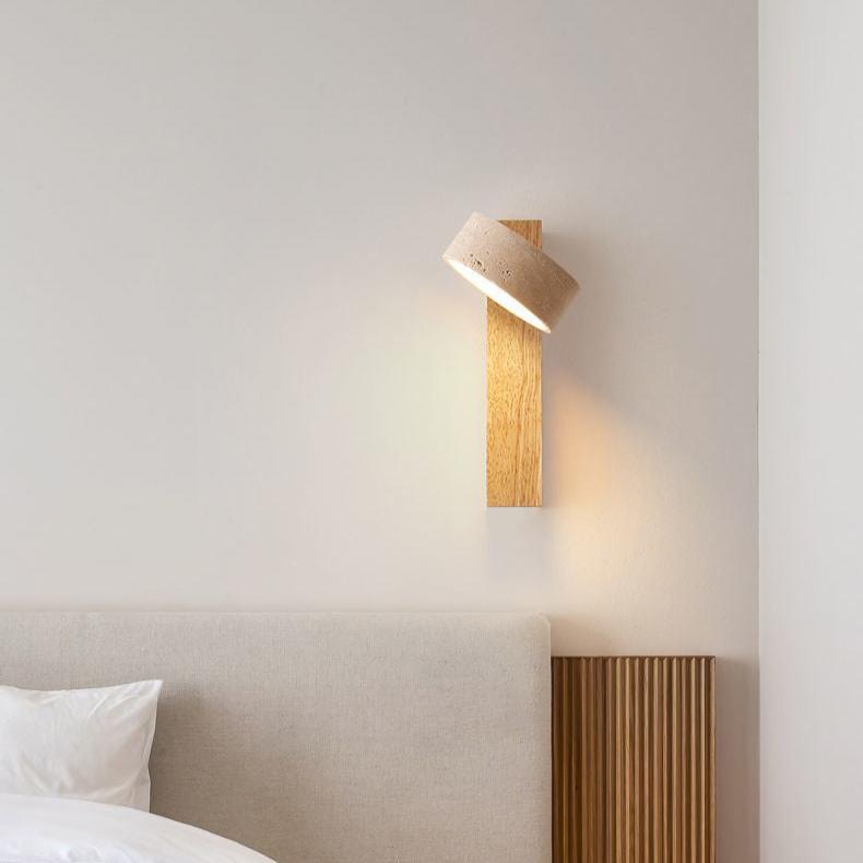 Nástěnná lampa z travertinu v barvě slonoviny 8