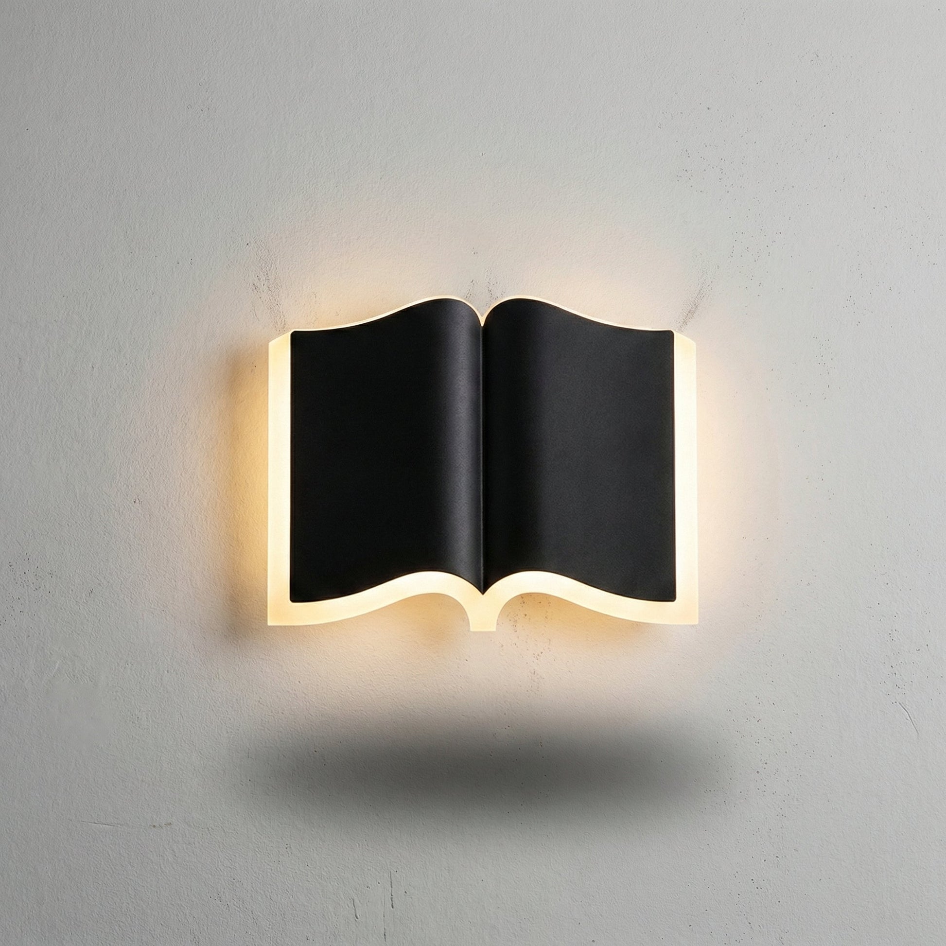 Nástěnné LED svítidlo ve tvaru knihy ze železa a akrylu – moderní design do ložnice 0