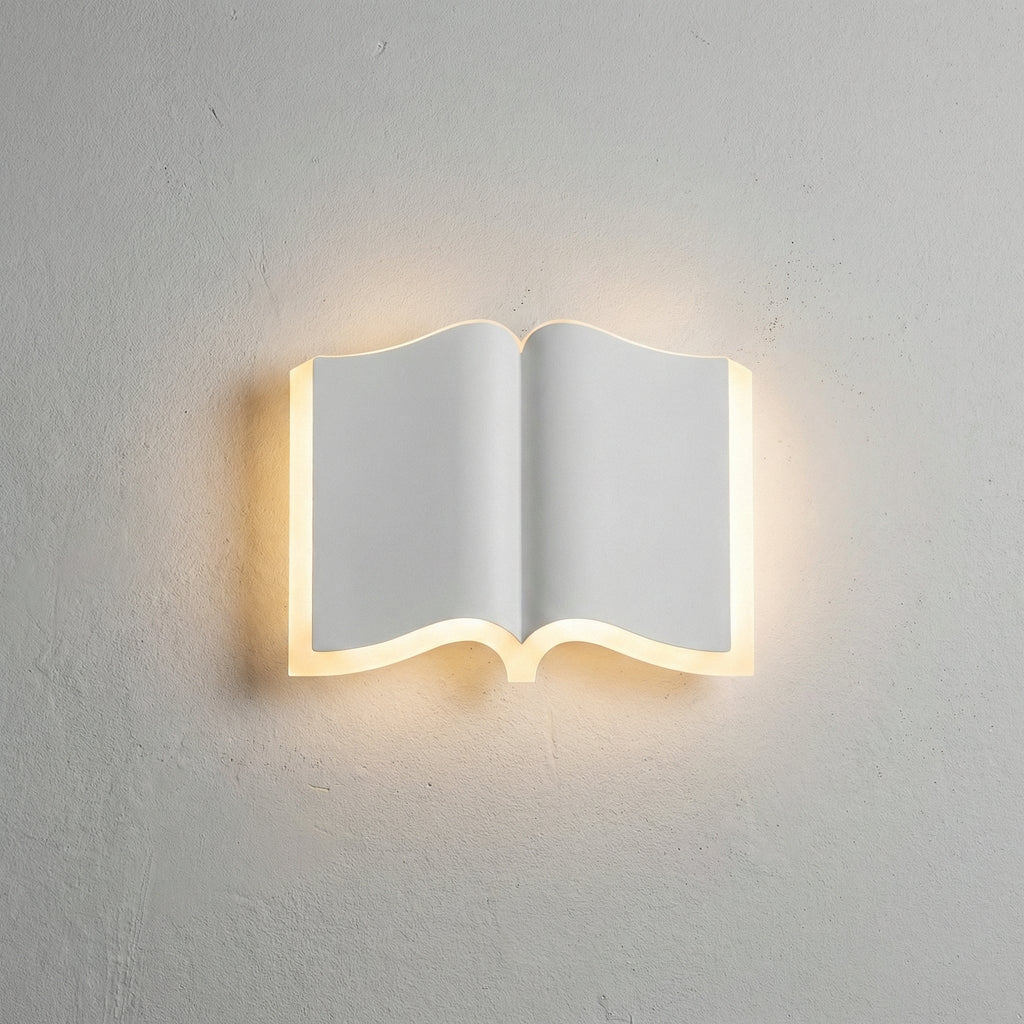 Nástěnné LED svítidlo ve tvaru knihy ze železa a akrylu – moderní design do ložnice 4