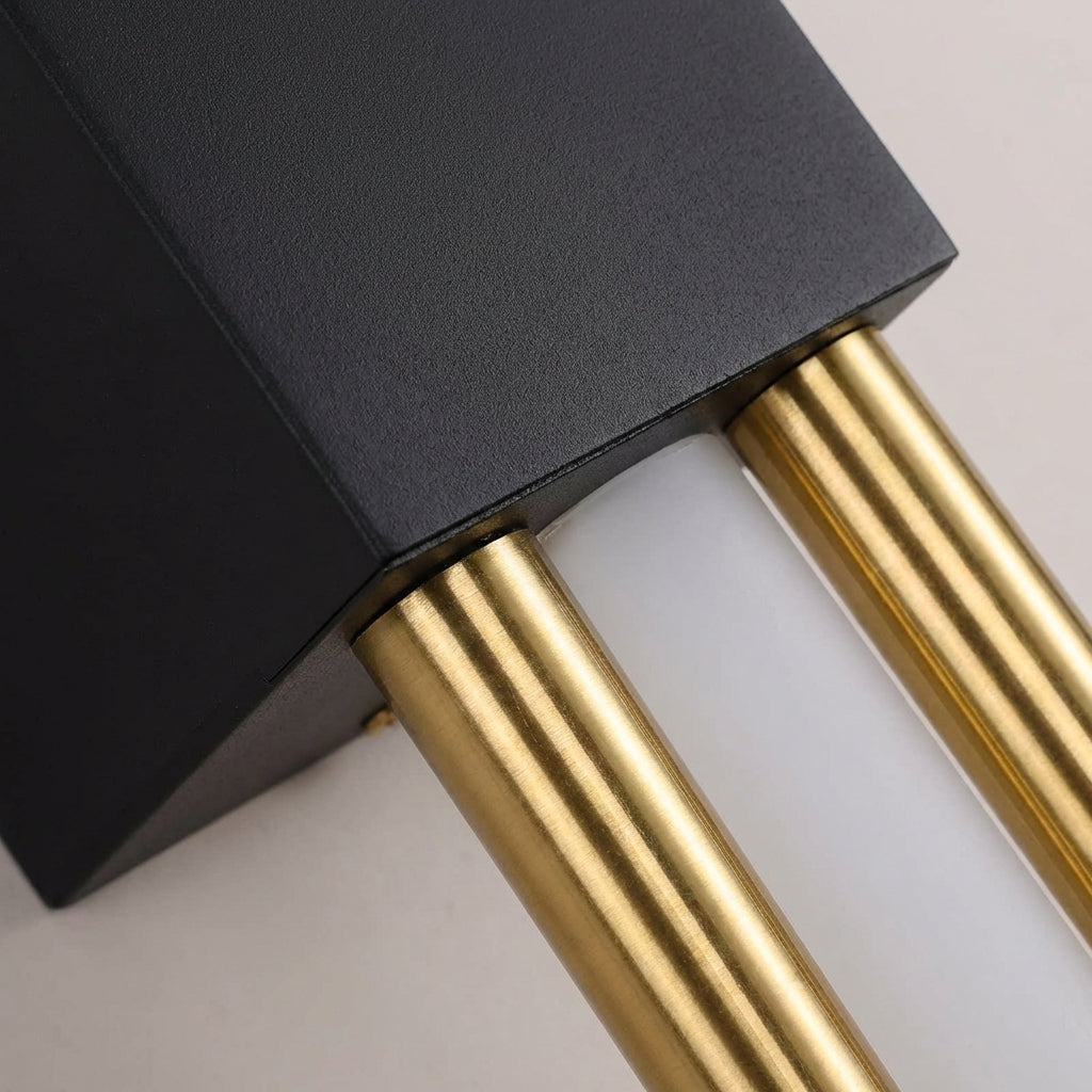 Nástěnné Svítidlo s Difuzorem a Integrovanou LED – Moderní Vertikální Design z Kovového a Akrylového Materiálu, Matná Černá 3