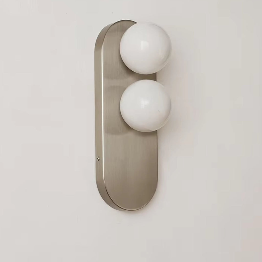 Nástěnné svítidlo s LED a matným sklem v moderním designu, kartáčovaný nikl, ide 0