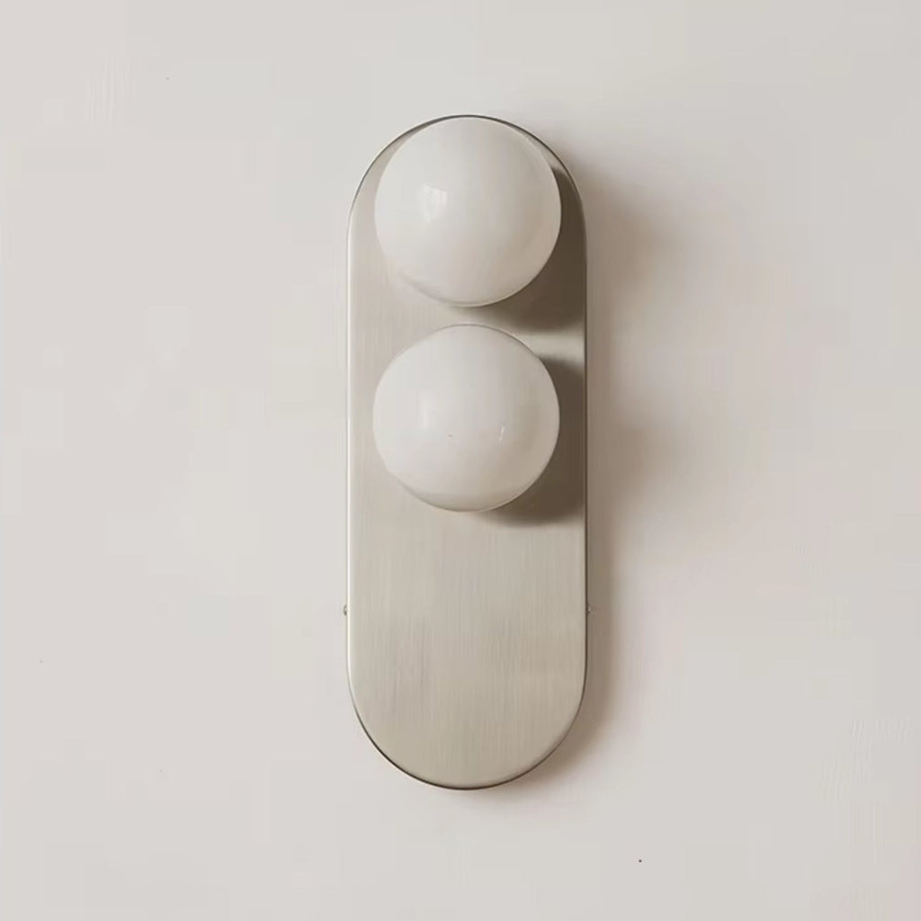Nástěnné svítidlo s LED a matným sklem v moderním designu, kartáčovaný nikl, ide 2