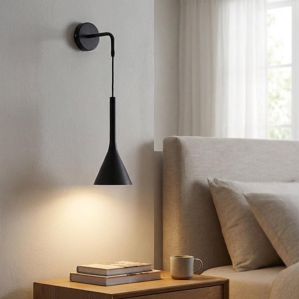 Nástěnné Svítidlo s Nastavitelným Kabelem – Skandinávský Minimalistický Design z Pryskyřice a Hliníku 1