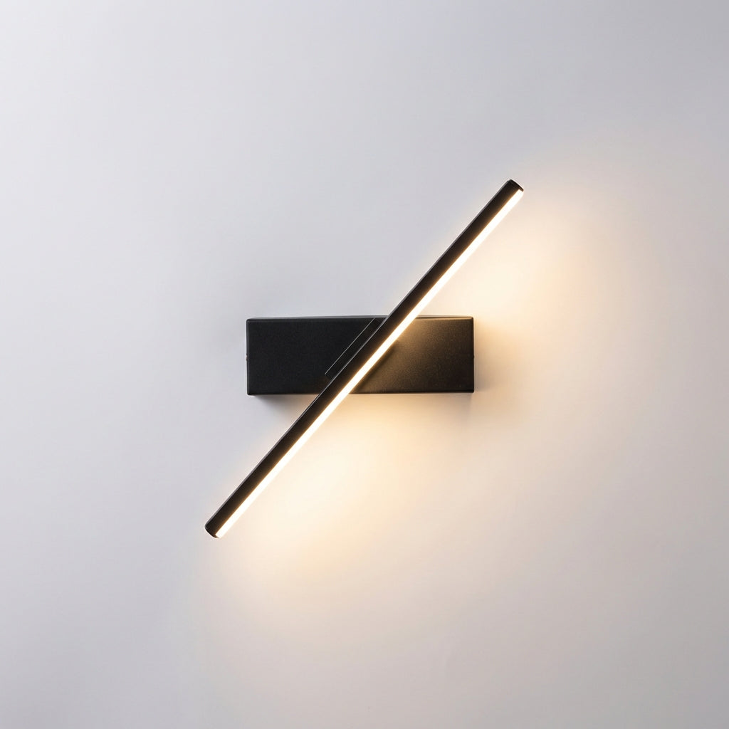 Nástěnné Svítidlo s Nastavitelným Světelným Efektem – Moderní Matné Černé LED Osvětlení 30-50cm 0