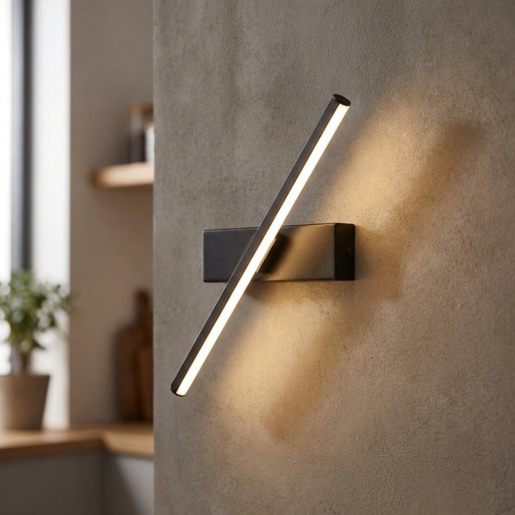 Nástěnné Svítidlo s Nastavitelným Světelným Efektem – Moderní Matné Černé LED Osvětlení 30-50cm 1