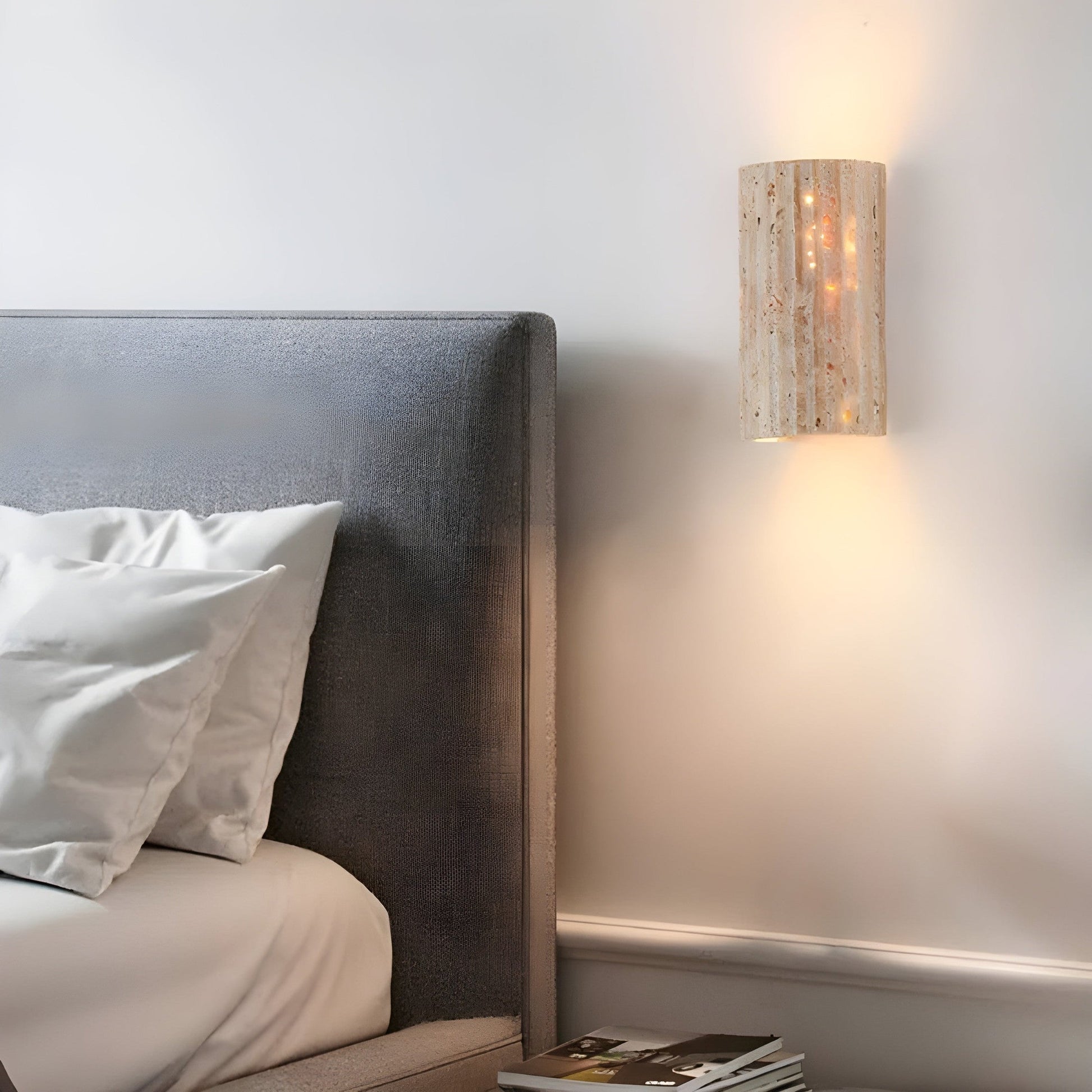 Nástěnné svítidlo z přírodního kamene – elegantní moderní nástěnné svítidlo pro stylové interiéry s energeticky úsporným LED osvětlením 1