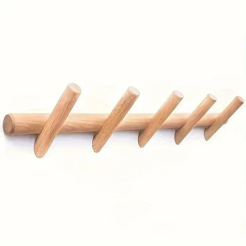 Nástěnný regál z dubového dřeva s elegantním minimalistickým designem, dostupný ve více velikostech a 3