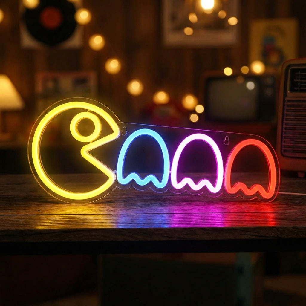 Neonová LED Lampa s Duchem – Měkké Osvětlení z ABS Plastu – Útulná Dekorace 42cm x 15cm 1
