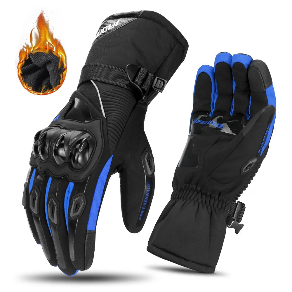 Nepromokavé zimní motocyklové rukavice s třívrstvou izolací - ThermoGrip 1