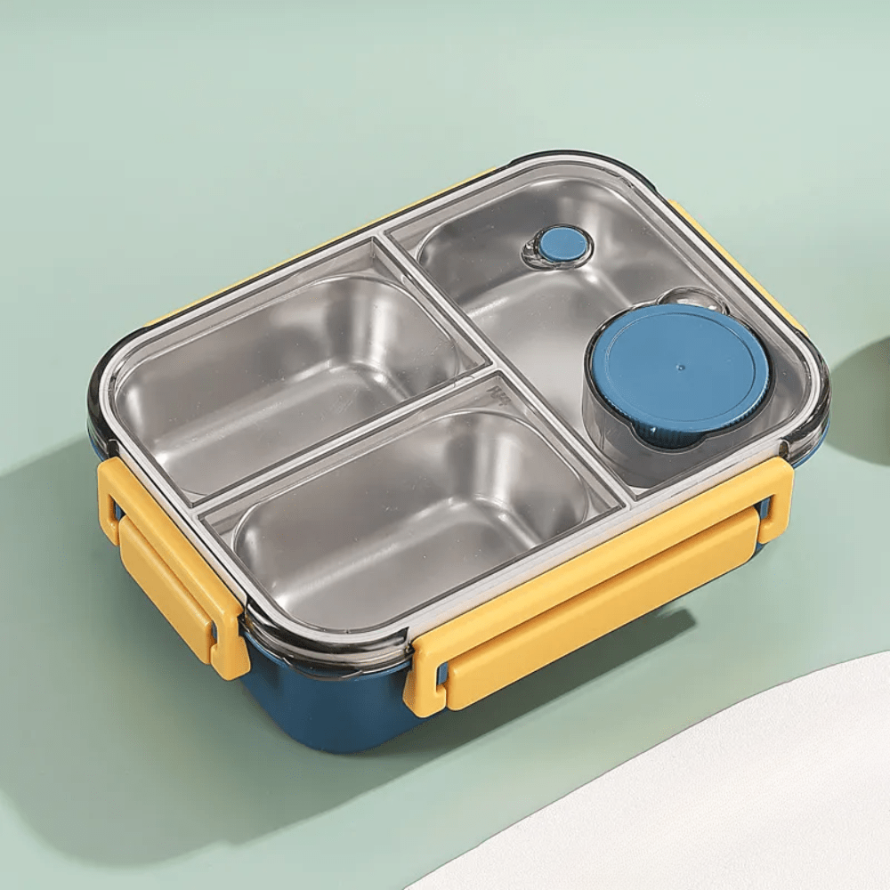 Nerezový bento box na oběd s izolovanými přihrádkami – nepropustný design pro organizované jídlo 2