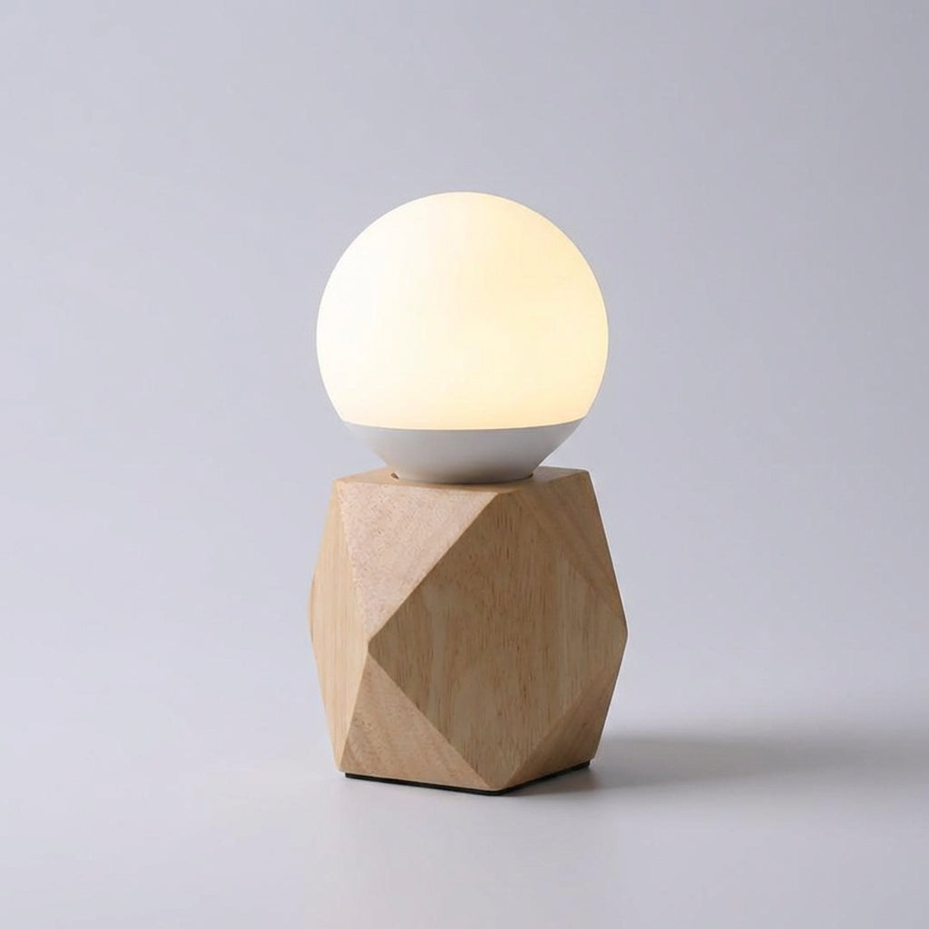 Noční lampa s dotykovým ovládáním a nabíjením přes USB – moderní design s geometrickou LED základnou 2