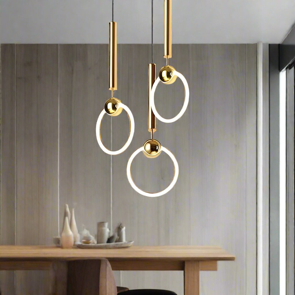 Nordická závěsná lampa s minimalistickým designem a elegantním tvarem 1