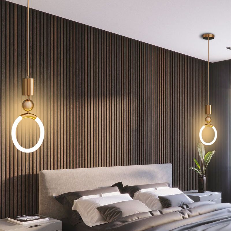 Nordická závěsná lampa s minimalistickým designem a elegantním tvarem 4