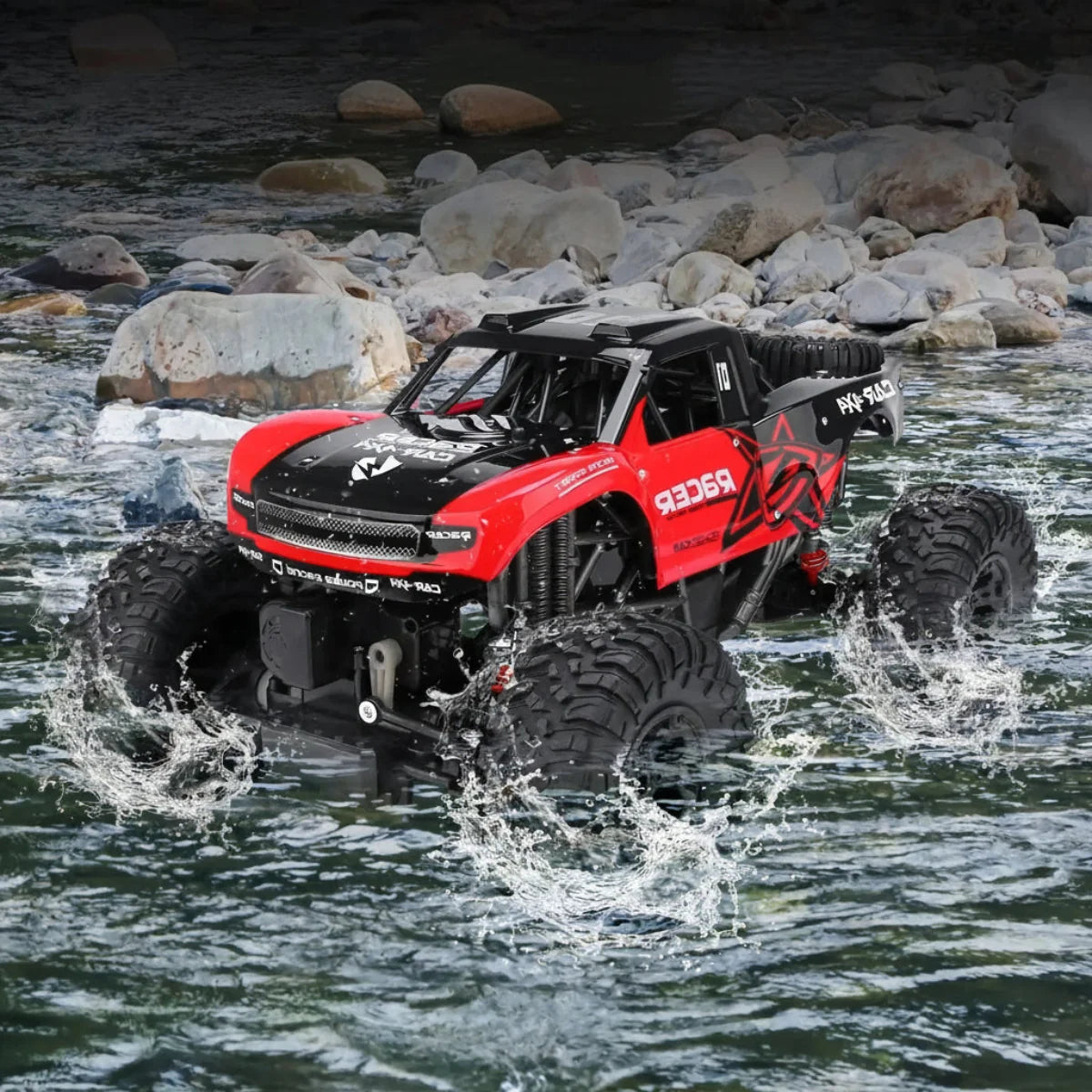 Obojživelné RC auto na dálkové ovládání 4x4 s vodotěsností IP66 a nezávisl 0