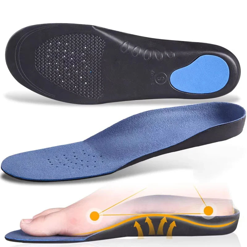 Ortopedické gelové vložky 3 cm s podporou klenby a prodyšností, ideální pro ploché 0