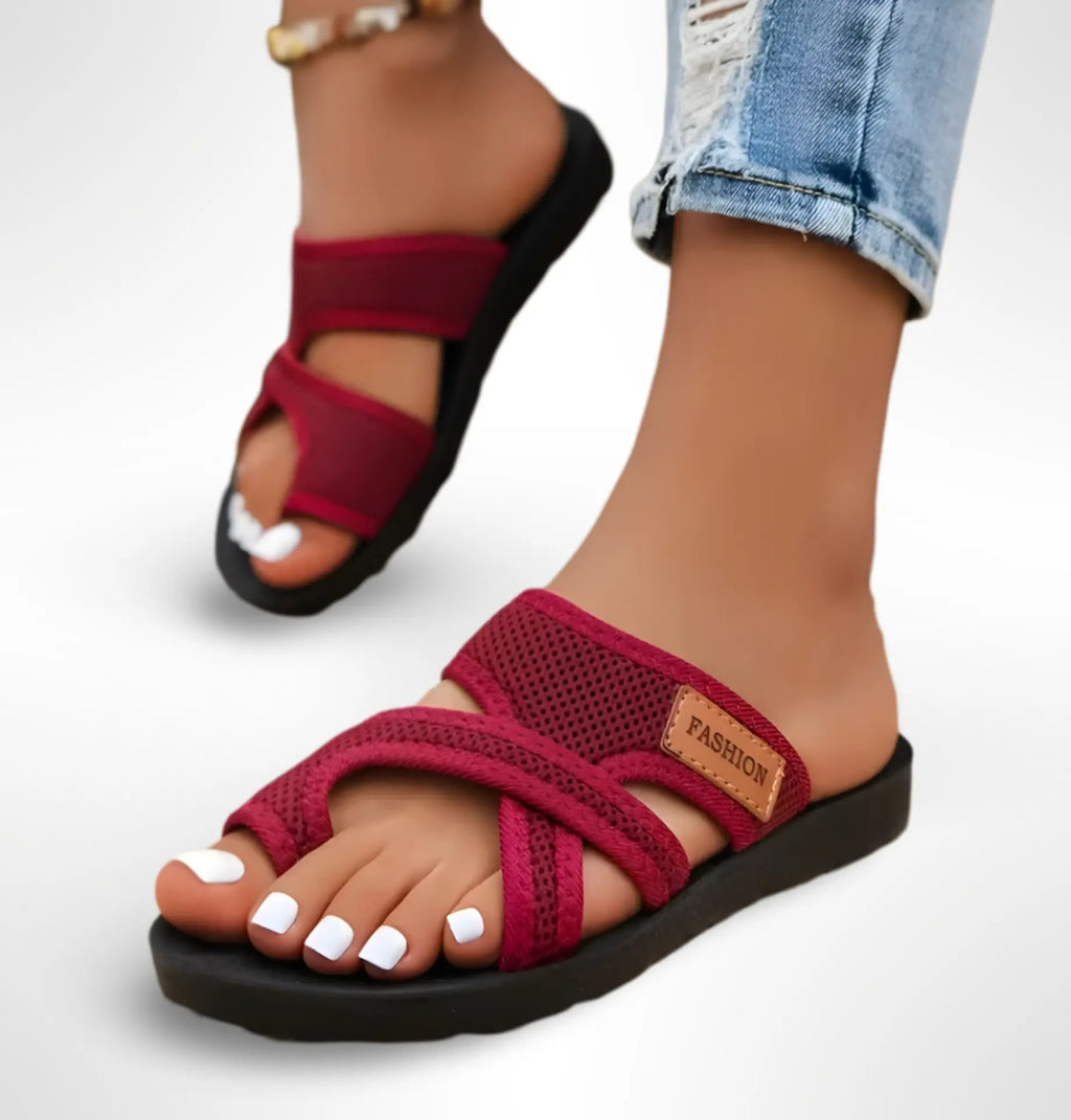 Ortopedické sandály pro ženy s hallux valgus, nastavitelným uzávěrem, ergonomickou stélkou a elegant 6