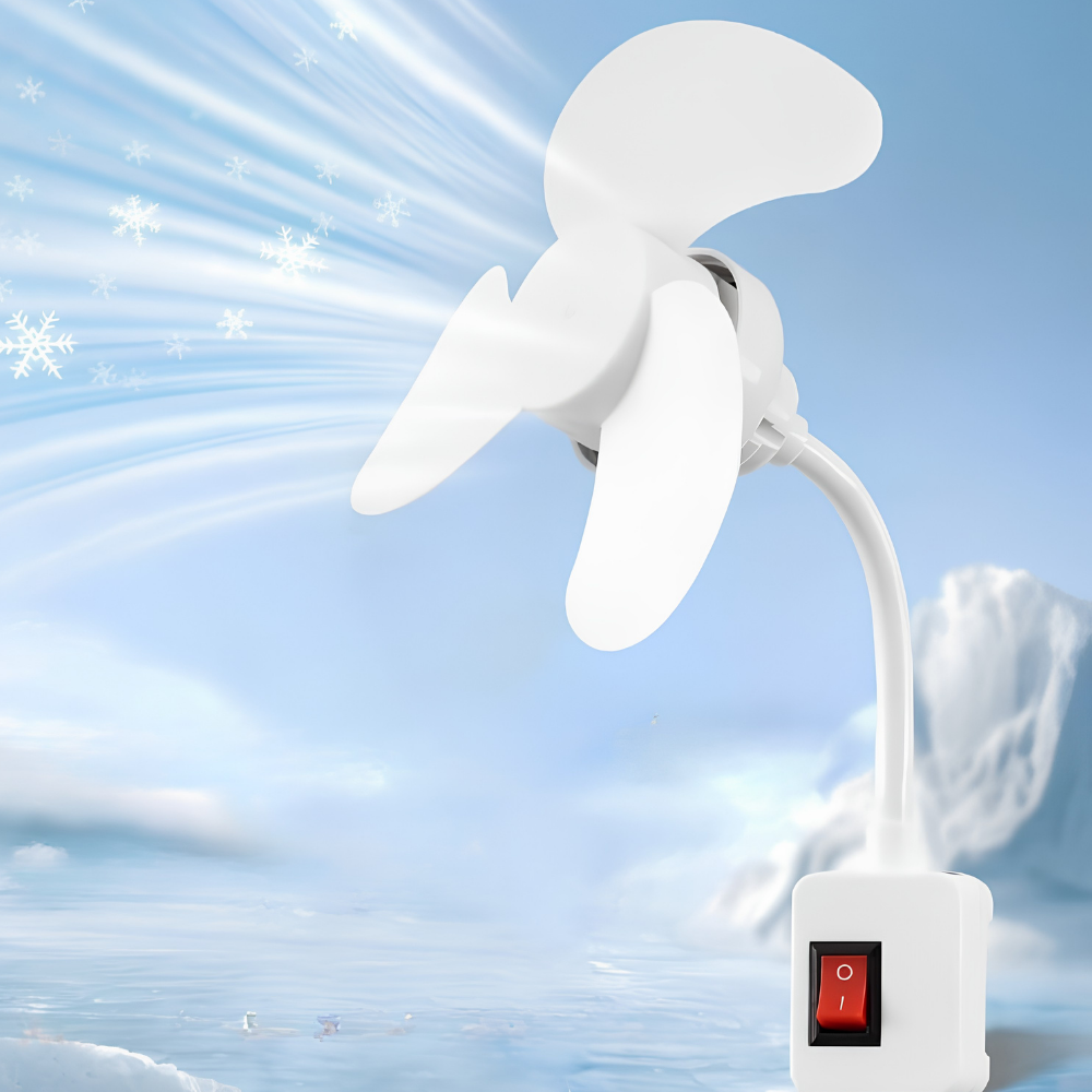 Oscilační tichý stolní ventilátor s flexibilním krkem – kompaktní přenosné chladicí řešení 0