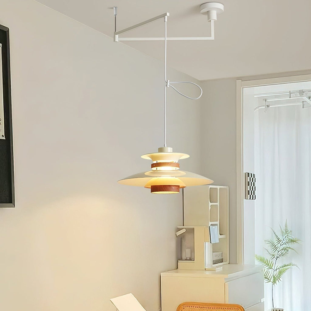 Otočná LED závěsná lampa s nastavitelným jasem a minimalistickým stylem 4