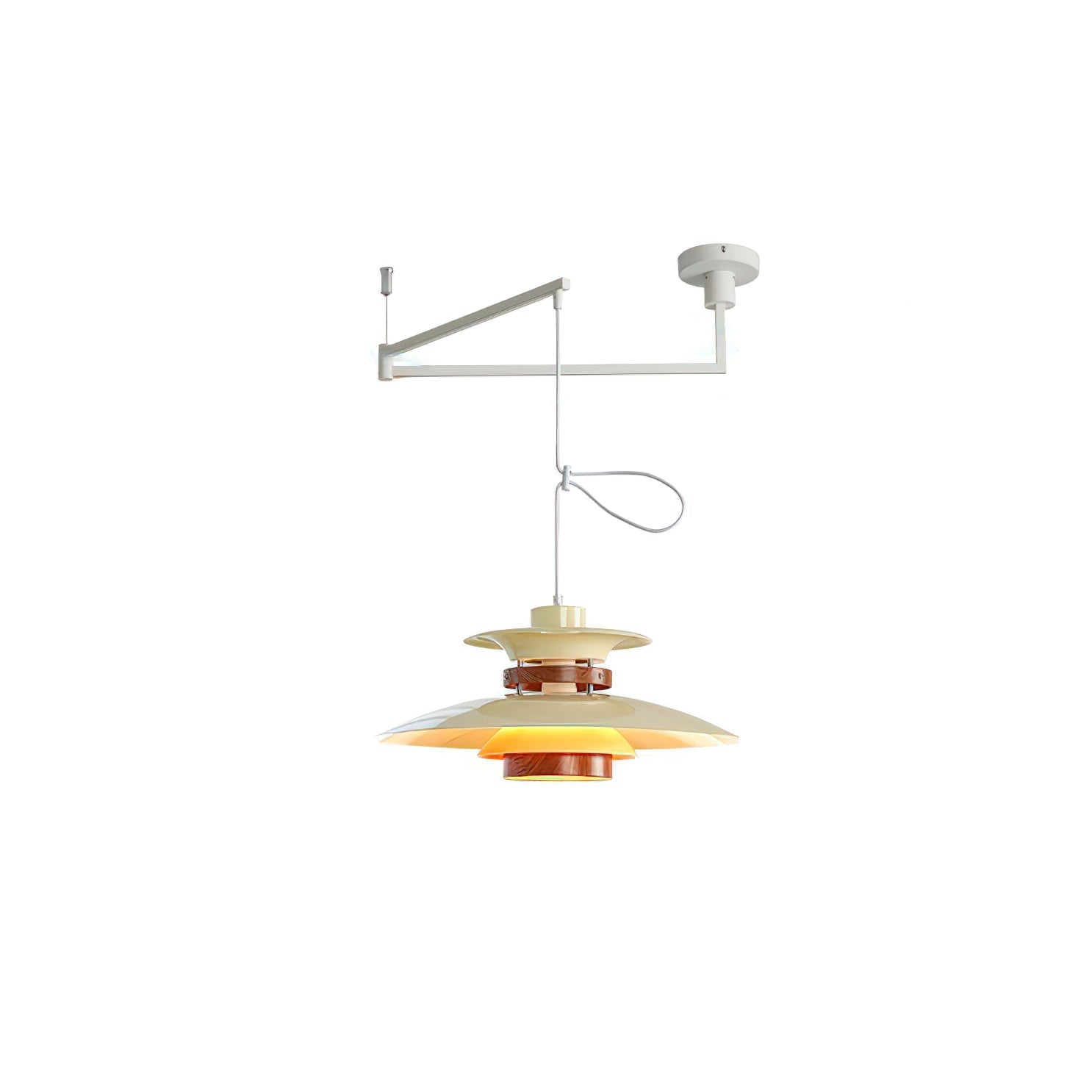 Otočná LED závěsná lampa s nastavitelným jasem a minimalistickým stylem 6