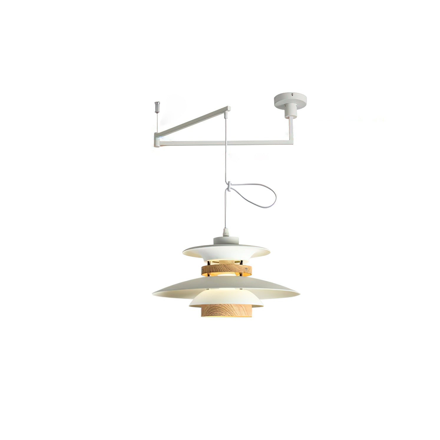 Otočná LED závěsná lampa s nastavitelným jasem a minimalistickým stylem 7
