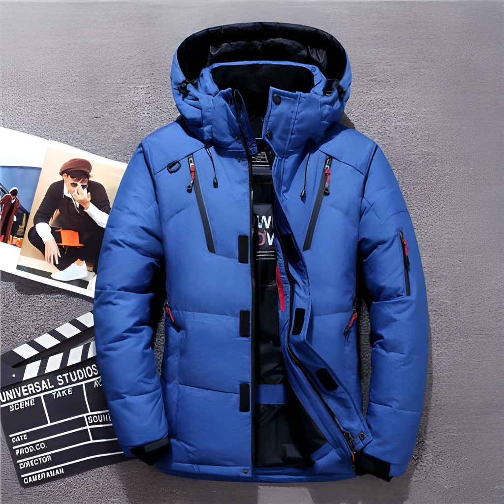 Pánská parka s izolací pro zimu, stylový design ideální pro městské a outdoorové aktivity, dostupná v 11